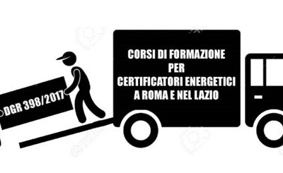 DGR 398 2017 -  Le principali novità sui corsi di formazione per Certificatori Energetici a Roma e nel Lazio